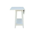thumbnail image 6 of Solid Wood Square Drop Leaf Side Table in White, 6 of 6
