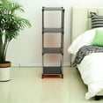 thumbnail image 2 of Korean Black 4-Tier Heavy Duty Stainless steel Storage Shelving Unit, 100lbs/shelf (49"H x 14.9"W x 13.7"D) for Indoor/Outdoor Organization , Modular Rack, Extremely Durabl, 2 of 8