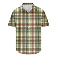 thumbnail image 5 of yillto Men Big and Tall Shirts Button down Short Sleeve Summer Beach Vacation Lightweight Plaid Tee, 5 of 5