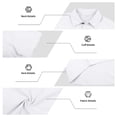 thumbnail image 5 of Yifymode Mens Button Down Shirts Short Sleeve Casual Shirt Summer Beach Wedding Tops with Pocket,White 3XL, 5 of 5