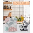 thumbnail image 4 of Teal Red Crab Coastal Stand Mixer Dust Cover with Storage Pocket & Handles, Summer Coral Nautical Fits All Tilt Head & Bowl Lift Kitchen Appliance Cover Organizer Bag Accessories, 6-8 Quart, 4 of 6