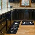 thumbnail image 5 of Moon Phase Kitchen Rug Set of 2, Goth Rug, Moon Rug, Black and White Constellation Halloween Kitchen Mat Rugs, Carpet- Gothic Witchy Moon Phase Kitchen Decor Decoration- 17x30 and 17x48 Inch, 5 of 6