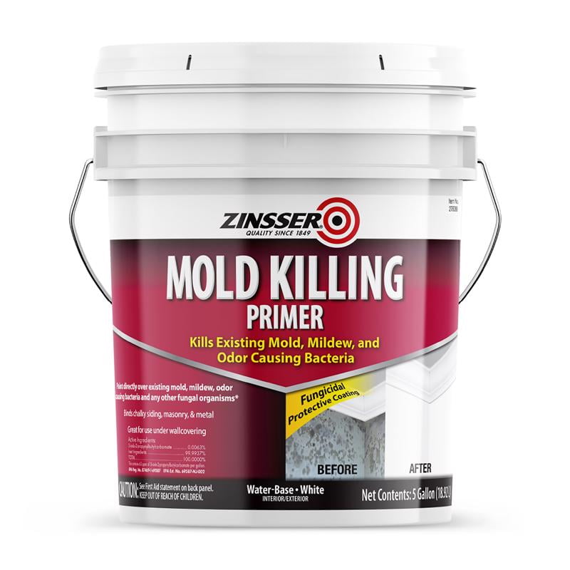 Zinsser Mold Killing Interior/Exterior Primer, White, 5 Gal. 276088