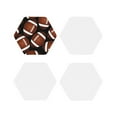thumbnail image 2 of Kll Hexagon Drink Coasters Set Of 4,Pu Leather Absorbent Coasters Set Decorative Coffee Cup Coasters Housewarming Gift For Home Decor-Brown Football On Black, 2 of 9