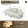 thumbnail image 3 of Wiilayok 80" Sofa Couch,Modern Upholstery Teddy Cloud Sofa Couch, 3 Seater Couch with 3 Pillows, for Living Room Bedroom,White, 3 of 9