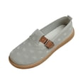 thumbnail image 2 of Samdudou Slip On Shoes for Women Closed Toe Breathable Woven Knit Flats Adjustable Instep Strap Round Toe Casual Outdoor Walking Footwear for Everyday Errands, 2 of 9