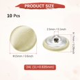 thumbnail image 3 of Uxcell Kits de Botones de Cubierta [10 piezas] - Fabricante de Botones de Tela para Reemplazo y Reparación de Sombreros - [Champán - 0.6 IN], 3 of 6