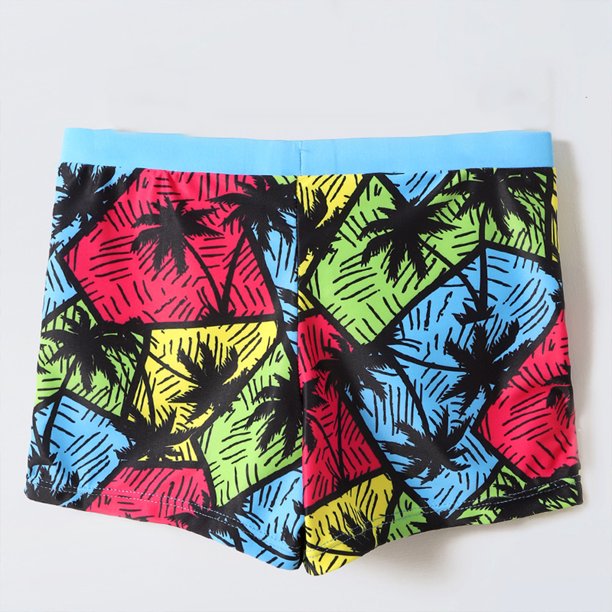 Augper 6-12 Years Children's Swim Shorts Swimsuit Printed Boys' Big Boys Swimsuit Shorts