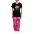 thumbnail image 4 of CafePress - I Love Elephants Women's Dark Pajamas - Women's Short Sleeve Print T-Shirt and Pants Dark Cotton Pajama Set, 4 of 7