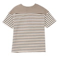 thumbnail image 3 of Hombro Frío Tops Mujeres Cuello en V Manga Corta Fuera Del Hombro Color Sólido Blusa Casual Suave Poliéster Primavera Verano Moda, 3 of 5