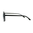 thumbnail image 4 of Mens Classic Airforce Crossbar Rectangle Metal Aviator Sunglasses All Black, 4 of 4