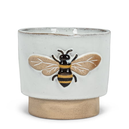 Set of 1 Large Single Emboss Bee Planter