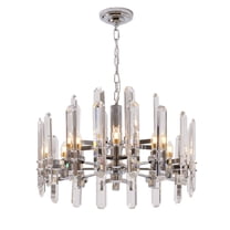 Bethel International Chandelier Chrome Metal & Crystal