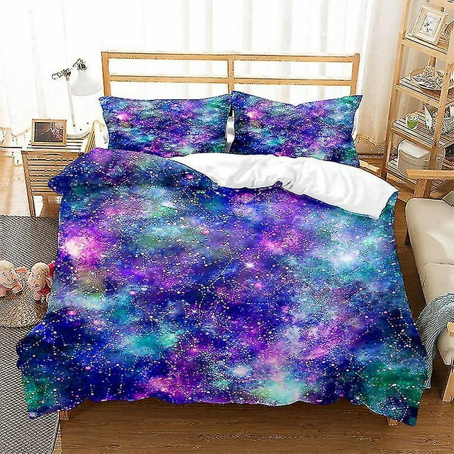 Outer Space Bedding Set,galaxy Starry Sky Duvet Cover For Kid Boys Girls Teens Planet Space Cosmos Comforter Cover Solar System F