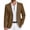Brown, variant on Mens Casual Blazer Knit Sport Coat Lightweight Two Button Suit Jacket