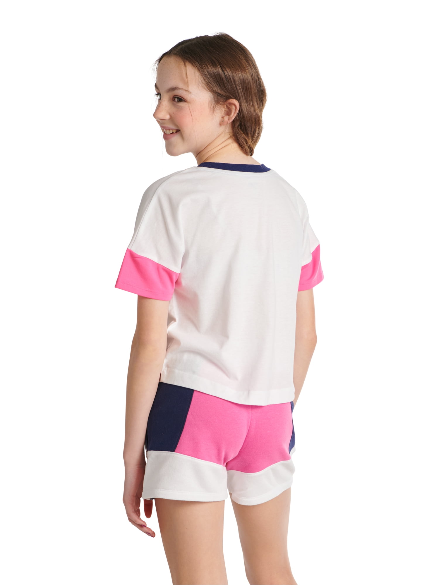Justice Girls J-Sport Colorblock Lace-Up T-Shirt, Sizes XS(5/6)-XL Plus(16/18 Plus)