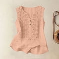 thumbnail image 3 of Uootdi Womens Embroidered Tank Tops Sleeveless Split Neck with Floral Embroidered Placket Retro Chic Style Soft Comfortable Everyday Tops Gift, 3 of 9