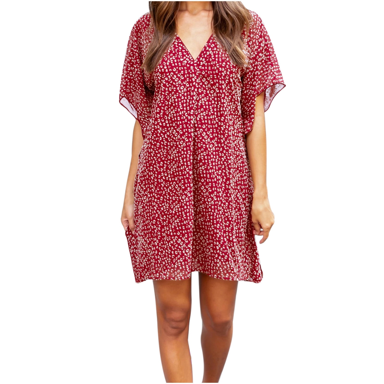 Bigersell Women's Dresses Women's Casual Long Dress with Striped Floral