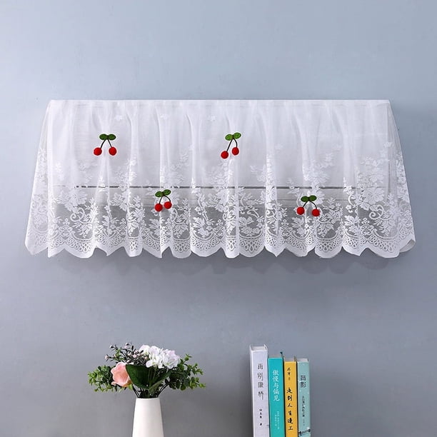 Nvzi 1 pieza, adecuada para cubierta antipolvo de aire acondicionado dentro de los 86 cm, patrón de encaje blanco, cubierta antipolvo colgante de jardín secreto (estilo 7)