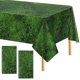 thumbnail image 1 of Mantel Durony de plástico con estampado de musgo verde, 274 x 137 cm, 2 unidades, 1 of 7