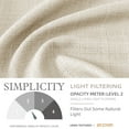 thumbnail image 6 of 2 Pack Linen Textured Curtains 63 inches Beige Bedroom Living Room Window Curtain Set Light Filtering Drapes Grommet Top 2 Panels, 6 of 8