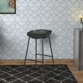 thumbnail image 5 of Benzara BM196244 Metal Framed Bar Stools with Scooped Plastic Seat, Black - Set of 2, 5 of 5