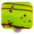 thumbnail image 1 of Hot Knobs HK3110-KA Mardi Gras Red with Spring Green Square Glass Cabinet Knob - Aluminum Post, 1 of 1