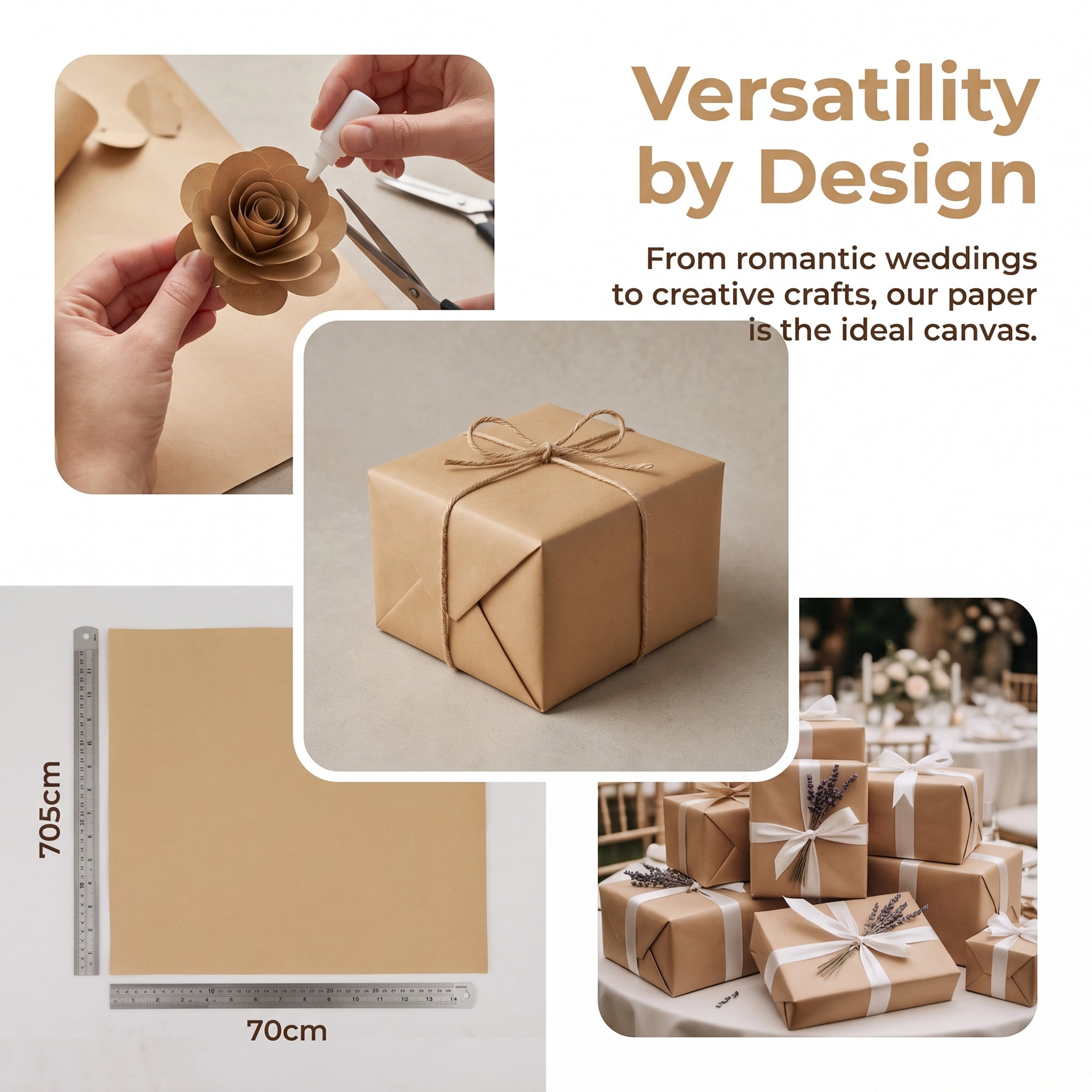Unique Bargains Gift Matte Anti-Tear Wrapping Paper for Luxury Gift Yellow 27.6" x 19.7"