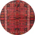 thumbnail image 1 of Ahgly Company Indoor Round Traditional Chestnut Brown Persian Area Rugs, 4' Round, 1 of 6