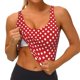 thumbnail image 3 of Balery Red Polka Dot Sujetadores deportivos con espalda cruzada para mujer, acolchados, sin costuras, de alto impacto, ideales para yoga, gimnasio, entrenamiento y fitness.-Small, 3 of 8