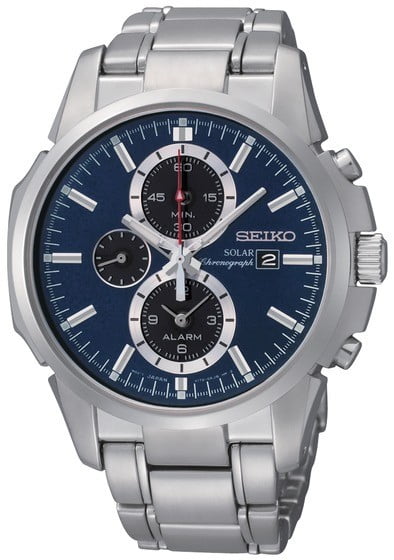 seiko solar chronograph blue