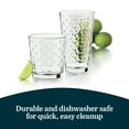 Libbey Awa Tumbler and Rock Glasses Drinking Set, Elegant Polka Dot