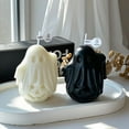 thumbnail image 4 of Halloween Ghost Scented Candles – Pumpkin & Ghost Shaped Wax Candles, Decorative Aromatherapy Candles for Spooky Holiday Decor, Party Centerpieces & Table Displays (Black/White/Orange), 4 of 5