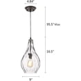thumbnail image 3 of RADIANCE Goods Transitional 1 Light Rubbed Bronze Ceiling Mini Pendant 9" Wide, 3 of 4