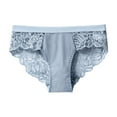 thumbnail image 4 of Sngxgn Women's Cotton Underwear High Waisted Ladies Panties Full Coverage Briefs(Blue,L), 4 of 4