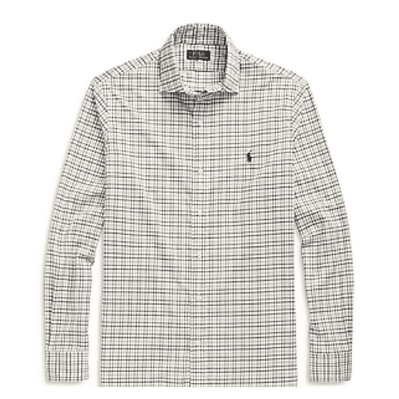 Ralph Lauren Men's Classic Fit Plaid Twill Longsleeve Woven Shirt Brown Size L