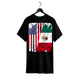 thumbnail image 1 of Camiseta gráfica de temporada RAÍCES MEXICANAS | Media bandera estadounidense | Camiseta MÉXICO, 1 of 6