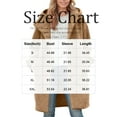 thumbnail image 3 of Womens Winter Single Breasted Coat Hooded Casual Oversized Hooded Jacket Trench Coat Overcoat Coffee L, 3 of 5