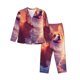 thumbnail image 1 of Fotbe Sunset Cloud Corgi Conjunto de Pijama de Manga Larga para Mujer con Estampado, Ropa de Dormir de 2 Piezas, Conjunto de Casa Suave y Cómodo con Bolsillos-Large, 1 of 7
