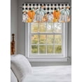 thumbnail image 3 of Pumpkin Thanksgiving Valances for Windows Fall Bird Give Thanks Black Plaid Kitchen Valance Curtain Rod Pocket Small Curtains for Cafe Bathroom Laundry Basement 60" x 18", 3 of 8