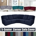 thumbnail image 4 of JIAN YA NA 5 Seat Corner Sofa Cover Sectional Recliner Corner Sofa Protector for Livingroom,Light Brown, 4 of 10