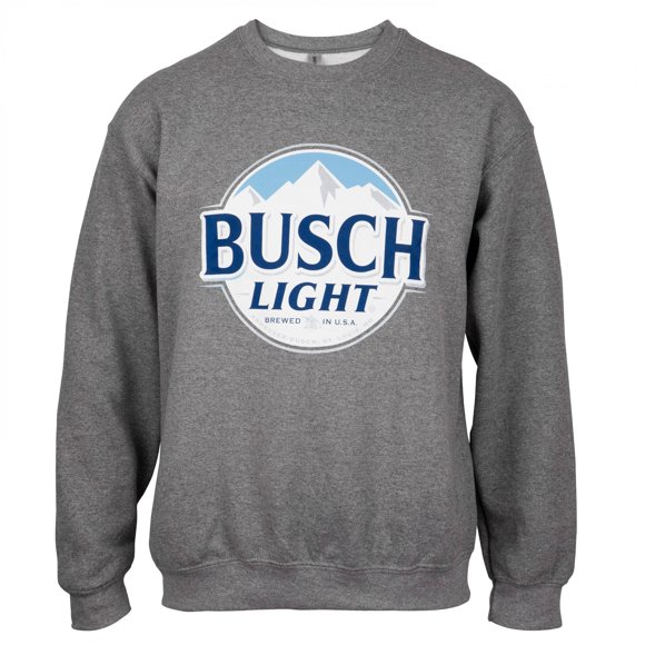 Busch Light Logo Grey Crewneck Sweatshirt-2XLarge