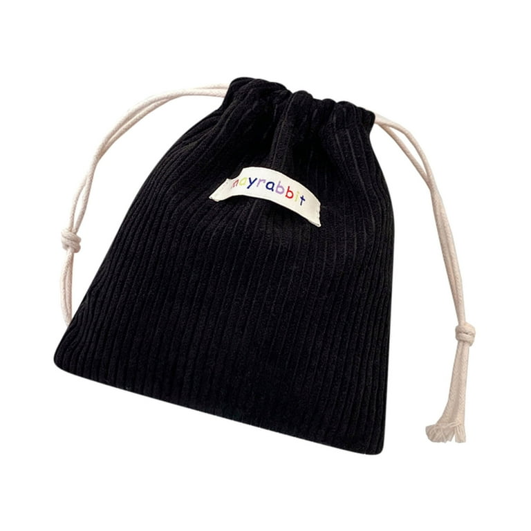 Foqnuq Corduroy Hair Tie Organizer Bag, Portable Cosmetic Storage