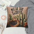 thumbnail image 2 of JEUXUS Western Retro If I Was A Cowboy I'd Be Wild and Free Cactus Mountains Decorative Throw Pillow Case Western Cowboy Retro decor For Home Bedroom Dorm,Cowboy Gifts for Men Cowboy Teenage boys, 2 of 5