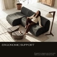 thumbnail image 4 of Boneless 3-Seater Modular Couch with Chaise, L-Shaped Teddy Sofa for Living Room, No Assembly Grey, 4 of 7