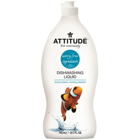 Attitude Dishwashing Liquid Soap, Wildflowers, 23.7 Oz