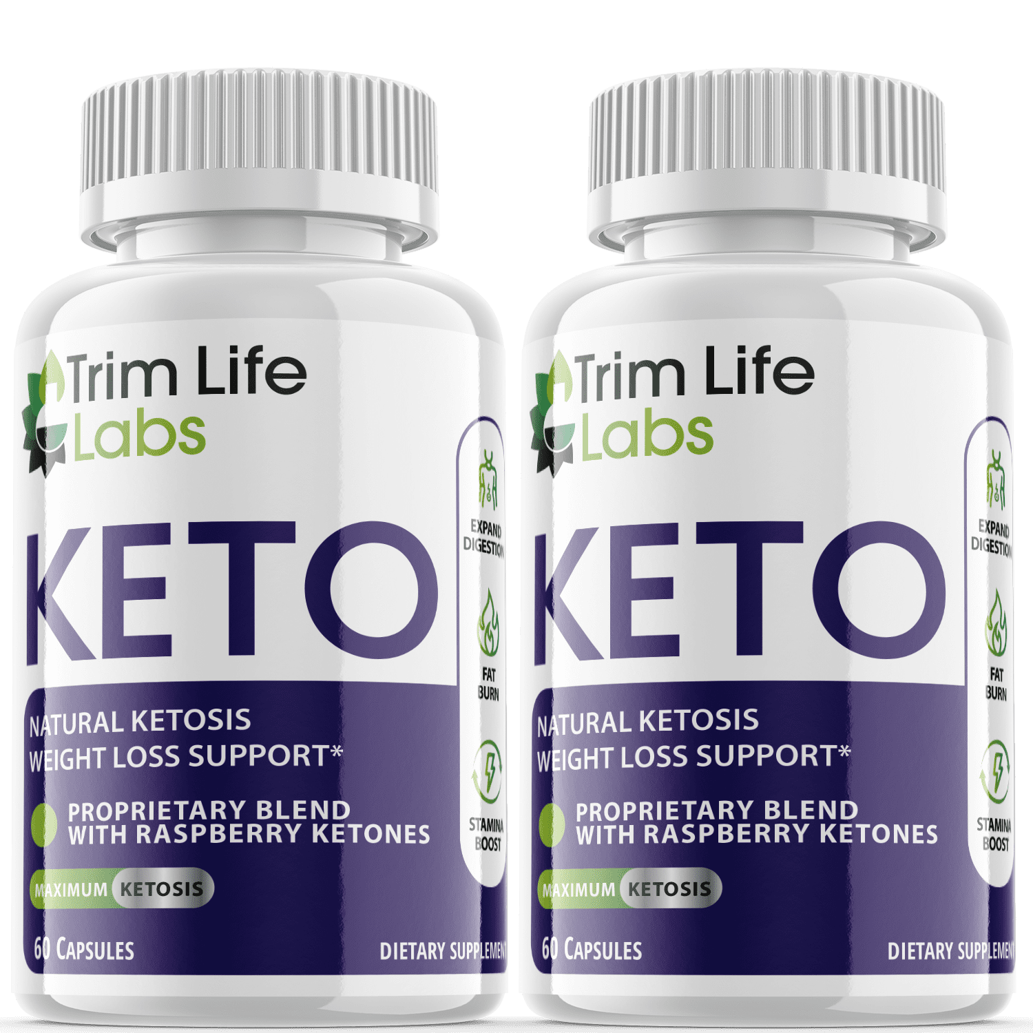 (2 Pack) Trim Life Keto - Pills for Weight Loss - Energy Boosting Supplements for Weight Management - Advanced Ketogenic Ketones - 120 Capsules