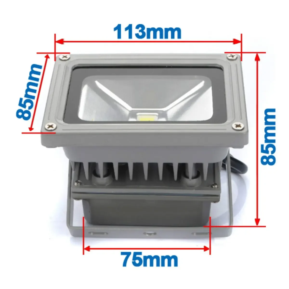 4pcs/pack DC 12V 10W High Power LED Flood Wash Light Lamp Outdoor Waterproof IP65 Aluminum Pure White Projection Lamp