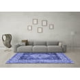 thumbnail image 3 of Ahgly Company Machine Washable Indoor Rectangle Persian Blue Traditional Area Rugs, 5' x 7', 3 of 4