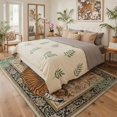 thumbnail image 4 of GENIMO 2'x7' Wildlife Inspired Animal Print Runner Rug, Machine Washable Non Slip Low Pile Hallway Runner Rug for Kitchen Laundry Room, Warm Beige, 4 of 7